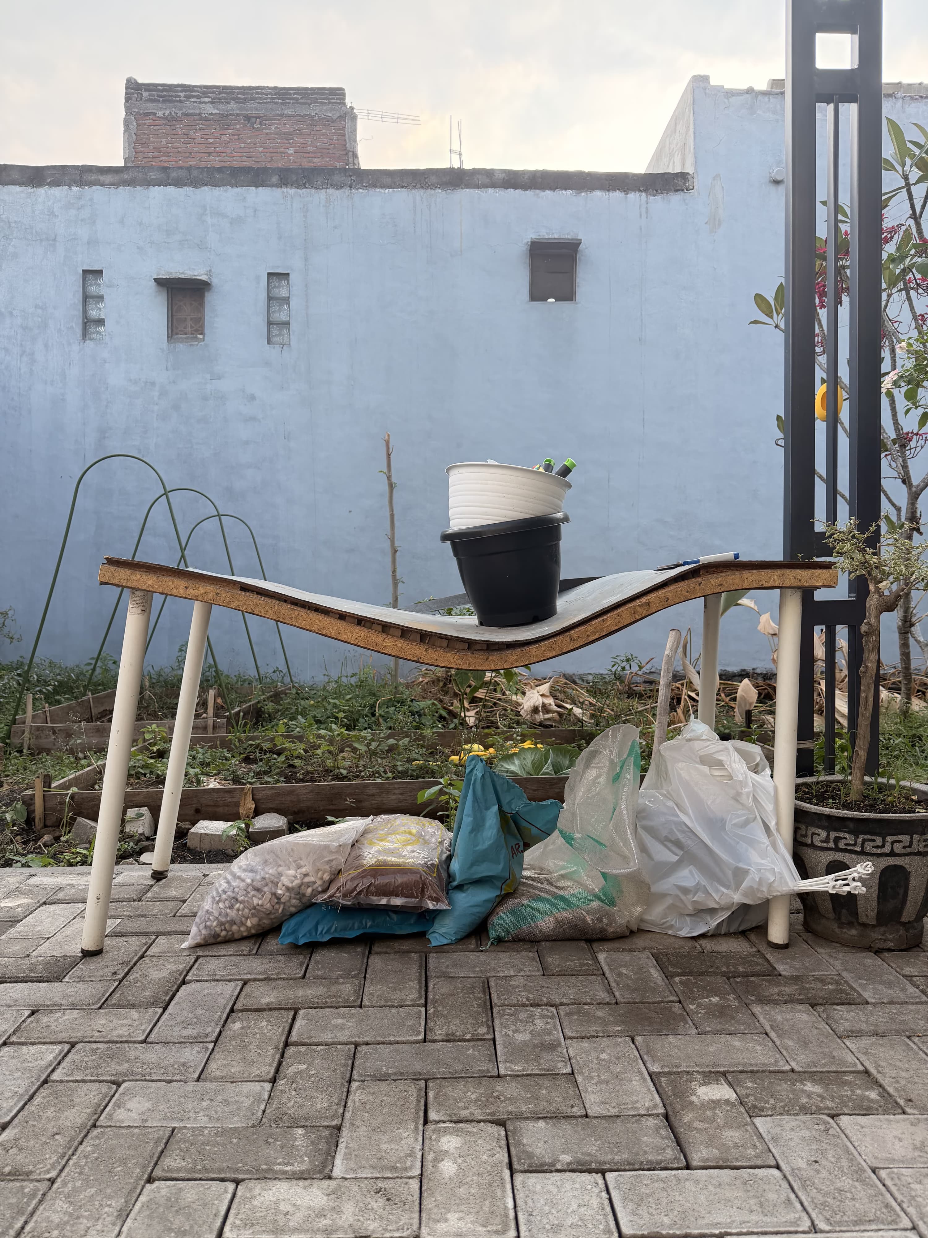My second Ikea desk that rotted away after being abandoned in the garden